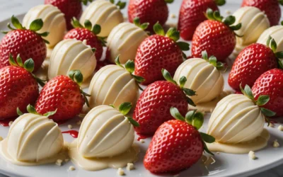 Délices insolites : fraises enrobées de chocolat blanc pour surprendre vos papilles
